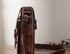 Cool Mens Leather Vintage Small Side Bag Small Messenger bag Shoulder bag For Men - imessengerbags