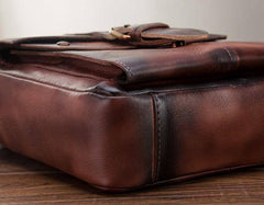 Cool Mens Leather Vintage Small Side Bag Small Messenger bag Shoulder bag For Men - imessengerbags