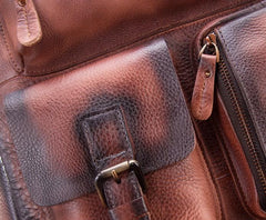 Cool Mens Vintage Leather Backpack School Backpack Travel Backpack for men