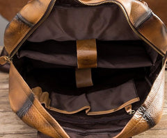 Cool Mens Vintage Leather Backpack School Backpack Travel Backpack for men