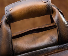 Cool Mens Vintage Leather Backpack School Backpack Travel Backpack for men