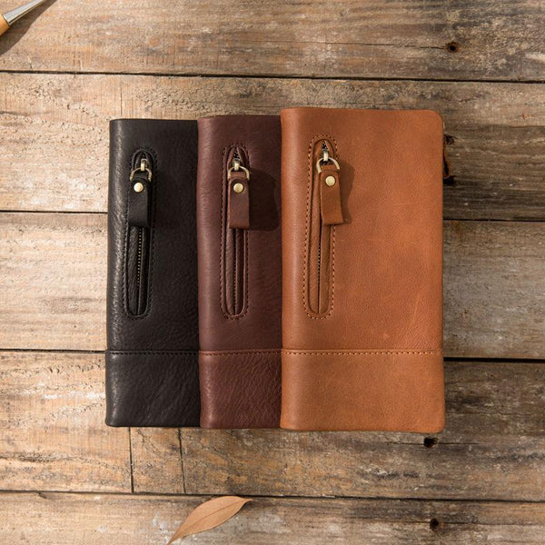 Cool Mens long Wallet Leather Bifold Wallet Long Wallets for Men - imessengerbags