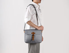 Cool Oxford Cloth Gray Men's Shoulder Bag Messenger Bag Side Bag For Men - imessengerbags