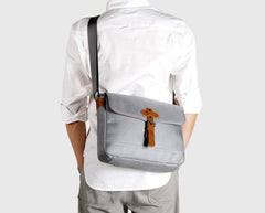 Cool Oxford Cloth Gray Men's Shoulder Bag Messenger Bag Side Bag For Men - imessengerbags