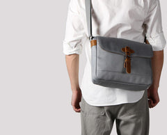 Cool Oxford Cloth Gray Men's Shoulder Bag Messenger Bag Side Bag For Men - imessengerbags