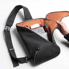 Cool Oxford Cloth Casual Men's Sling Bag Black One Shoulder Backpack Chest Bag For Men - imessengerbags