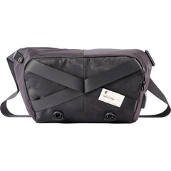 Cool Nylon Cloth Casual Men's Stitching Sling Bag Black One Shoulder Backpack Side Bag For Men - imessengerbags