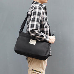 Cool Polyester Cloth PVC Men's Messenger Bag Large Side Bag For Men