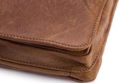 Cool Brown Leather Mens Small Shoulder Bag Belt Pouch Belt Bag For Men