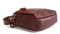 Cool Brown Leather Mini Messenger Bags Small Tablet Messenger Bag Side Bag For Men - imessengerbags