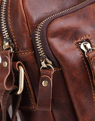 Cool Brown Leather Mini Messenger Bags Small Tablet Messenger Bag Side Bag For Men - imessengerbags
