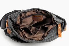 Cool Retro Waxed Canvas Leather Mens Womens Ethnic Shoulder Bag 13'' Side Bag Messenger Bag Postman Bag For Men - imessengerbags