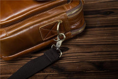 Cool Leather Small Side Bag Handbag Work Bag Business Bag Shoulder Bags For Men - imessengerbags