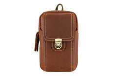 Cool Leather Men's Cell Phone Holster Belt Pouch Belt Bag Waist Bag For Men - imessengerbags