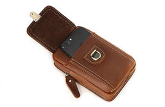 Cool Leather Men's Cell Phone Holster Belt Pouch Belt Bag Waist Bag For Men - imessengerbags