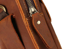 Cool Leather Men's Cell Phone Holster Belt Pouch Belt Bag Waist Bag For Men - imessengerbags