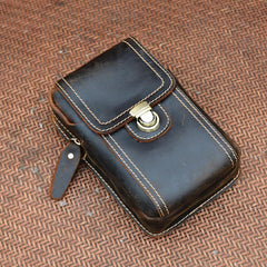 Cool Leather Men's Cell Phone Holster Belt Pouch Belt Bag Waist Bag For Men - imessengerbags