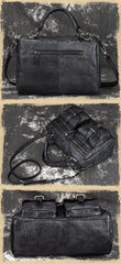 Vintage Leather Men's Small Messenger Bag Handbag Shoulder Bag For Men - imessengerbags