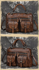 Vintage Leather Men's Small Messenger Bag Handbag Shoulder Bag For Men