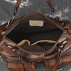 Vintage Leather Men's Small Messenger Bag Handbag Shoulder Bag For Men