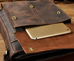 Cool Retro Leather Mens Tablet Messenger Bag Small Side Bag Messenger Bag For Men