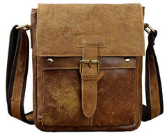 Cool Retro Leather Mens Tablet Messenger Bag Small Side Bag Messenger Bag For Men