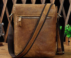 Cool Retro Leather Mens Tablet Messenger Bag Small Side Bag Messenger Bag For Men