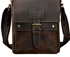 Cool Retro Leather Mens Tablet Messenger Bag Small Side Bag Messenger Bag For Men