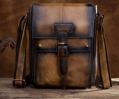 Cool Retro Leather Mens Tablet Messenger Bag Small Side Bag Messenger Bag For Men