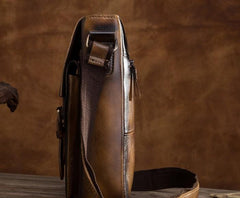 Cool Retro Leather Mens Tablet Messenger Bag Small Side Bag Messenger Bag For Men