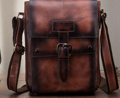 Cool Retro Leather Mens Tablet Messenger Bag Small Side Bag Messenger Bag For Men
