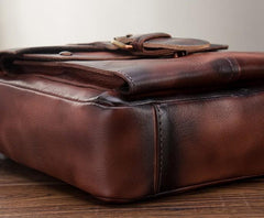 Cool Retro Leather Mens Tablet Messenger Bag Small Side Bag Messenger Bag For Men