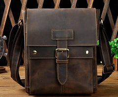Cool Retro Leather Mens Tablet Messenger Bag Small Side Bag Messenger Bag For Men