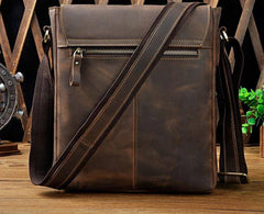 Cool Retro Leather Mens Tablet Messenger Bag Small Side Bag Messenger Bag For Men