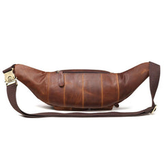 Cool Brown LEATHER MENS FANNY PACK BUMBAG Vintage WAIST BAGS FOR MEN - imessengerbags