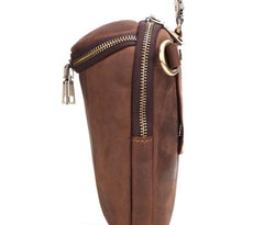 Cool Retro Mens Leather One Shoulder Backpack Chest Bag Sling Bags For Men