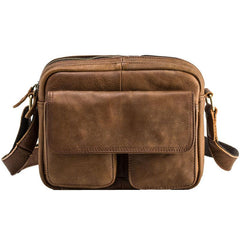 Cool Small Leather Mens Messengers Bag Shoulder Bag for Men