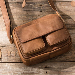 Cool Small Leather Mens Messengers Bag Shoulder Bag for Men