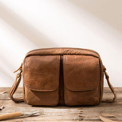 Cool Small Leather Mens Shoulder Bags Messengers Bag for Men