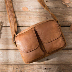 Cool Small Leather Mens Shoulder Bags Messengers Bag for Men