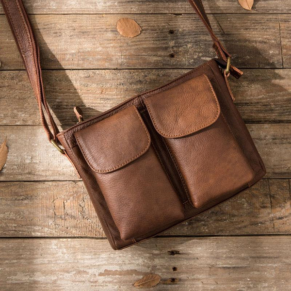 Cool Small Leather Vintage Mens Messenger Bag Shoulder Bags  for Men - imessengerbags
