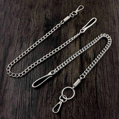 Cool Silver Stainless Steel Mens Biker Wallet Chain Wallet Chain Pants Chain For Men - imessengerbags