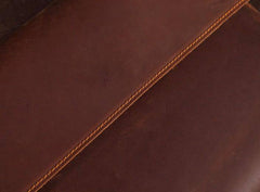 Cool Vintage Dark Brown Leather Mens Courier Bags Small Side Bags Messenger Bag For Men