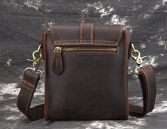 Cool Vintage Brown Leather Mens Tablet Messenger Bag Small Side Bag Messenger Bags For Men - imessengerbags
