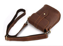 Cool Vintage Brown Leather Mens Tablet Messenger Bag Small Side Bag Messenger Bags For Men - imessengerbags