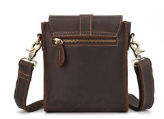 Cool Vintage Brown Leather Mens Tablet Messenger Bag Small Side Bag Messenger Bags For Men - imessengerbags