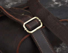 Cool Vintage Brown Leather Mens Tablet Messenger Bag Small Side Bag Messenger Bags For Men - imessengerbags
