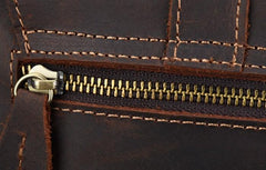 Cool Vintage Brown Leather Mens Tablet Messenger Bag Small Side Bag Messenger Bags For Men - imessengerbags