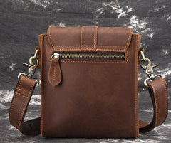 Cool Vintage Brown Leather Mens Tablet Messenger Bag Small Side Bag Messenger Bags For Men - imessengerbags