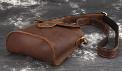 Cool Vintage Brown Leather Mens Tablet Messenger Bag Small Side Bag Messenger Bags For Men - imessengerbags